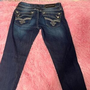 Rock revival blue jeans, size 29